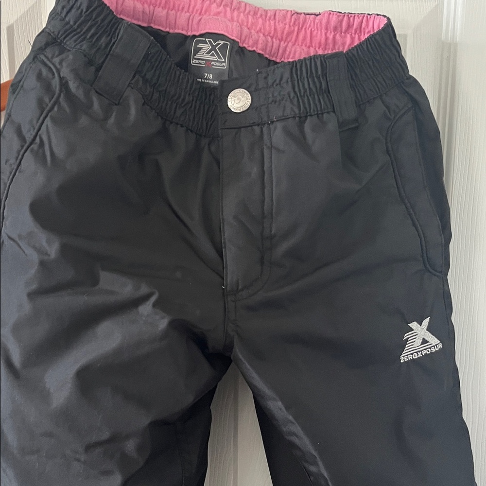 ZeroXposur Kids Black Joggers with Pink Lining